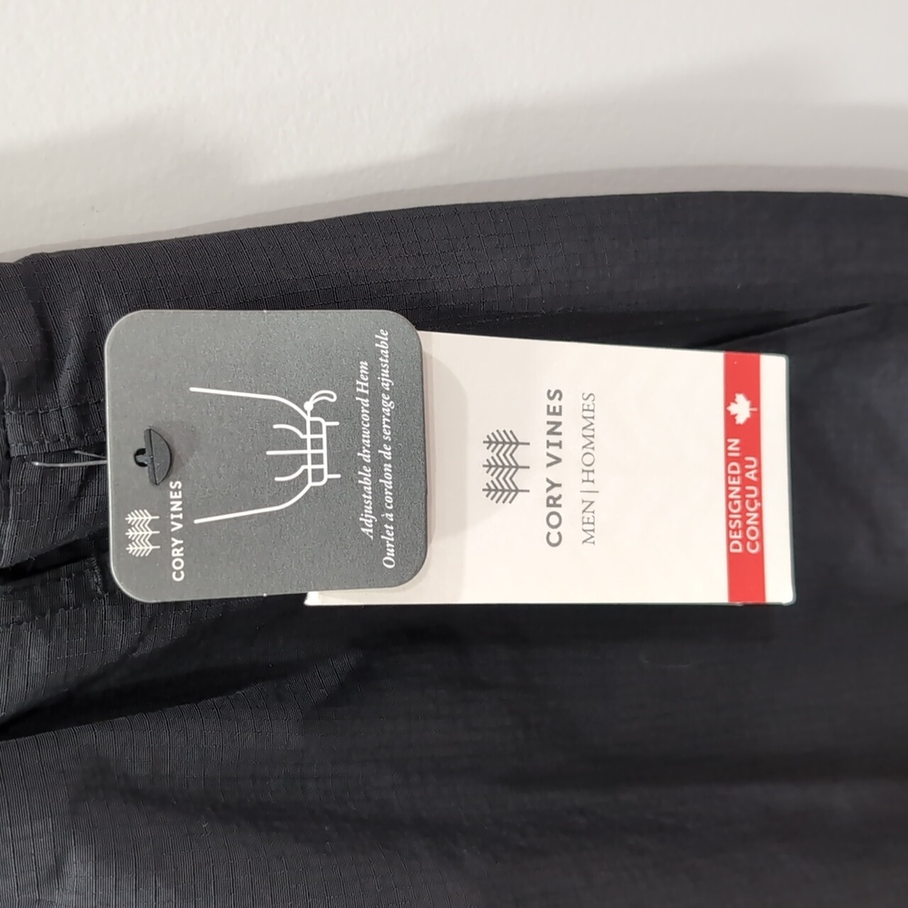 CORY VINES | Men's Black Tech Series Adjustable Drawstring Hem Leisure Pants - Picture 7 of 7